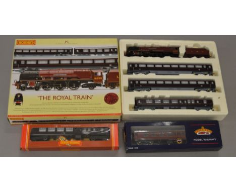 OO Gauge. Hornby. R.2370 "The Royal Train" pack. Together with additional boxed coach & Bachmann Ltd Edition support coach. O