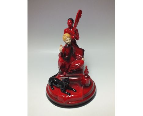 A PEGGY DAVIES LIMITED EDITION FLAMBE - RUBY FUSION FIGURE 'THE SULTAN', this highly detailed figure being number 5 of 100, p