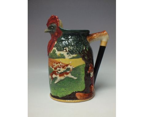 A ROYAL DOULTON MASTER OF FOXHOUNDS LIMITED EDITION PRESENTATION JUG, relief decoration depicting hounds in landscape, a fox 
