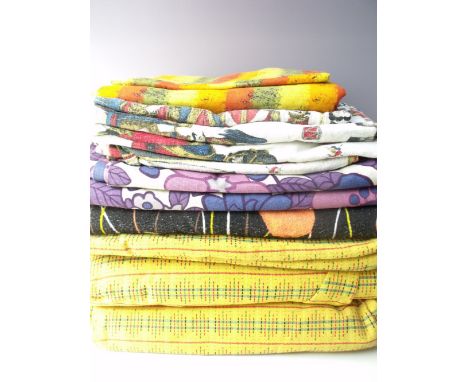 A COLLECTION OF VINTAGE FABRIC AND TEXTILES, to include a large quantity on fabric pattern and various offcuts and vintage cu