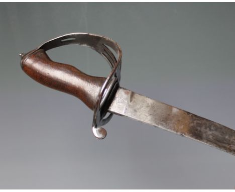 A 20TH CENTURY CURBED BLADED CAVALRY SABRE, made by 'Wilkinson, London', possibly for Egyptian/Turkish forces, single fullere