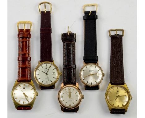 Tissot Visodate Seastar, round dial with baton hour markers and date window, automatic movement on a brown leather strap, wit