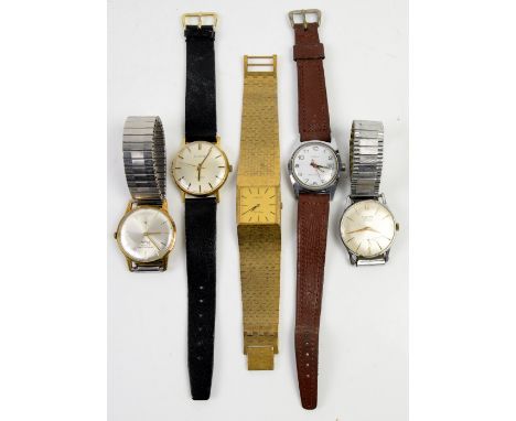 R. Bowman, Carlisle Vintage wristwatch, silvered dial with baton hour markers and Arabic numerals and subsidiary dial, in a s
