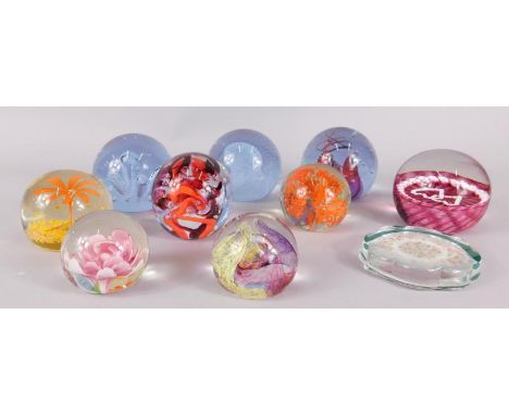 A collection of paperweights, to include Caithness etc.