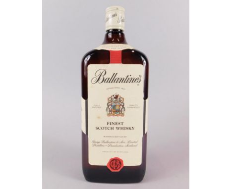 A bottle of Ballantine's finest Scotch whiskey