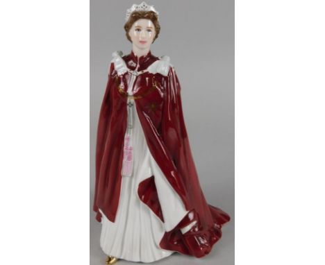 A Royal Worcester porcelain figure, in celebration of The Queen's 80th Birthday in 2006