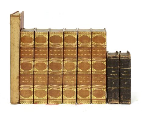 1- The Edinburgh Gazetteer or Geographical Dictionary of the World. In 6 volumes, complete but without the Atlas volume. Edin