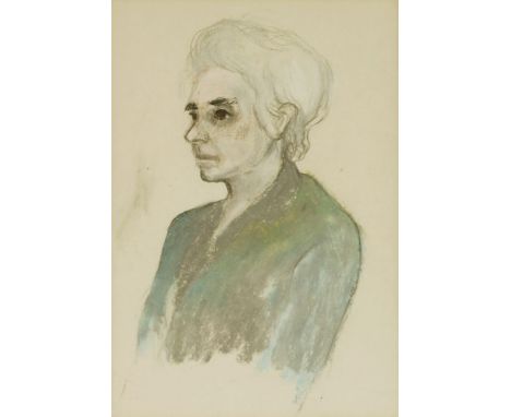 *Sheila Fell RA (1931-1979)PORTRAIT OF THE ARTIST'S MOTHER, MRS ANNIE FELLPencil and pastel21 x 14.5cmExhibited: Abbot Hall A