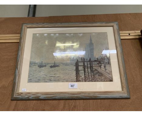 A FRAMED 'MONET' COLOUR PRINT 