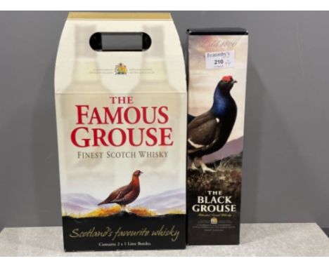 The Famous grouse scotch whisky and also the Black grouse smoky scotch whisky (Unopened) in origi