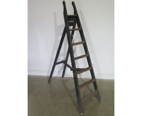 A vintage pine step ladder