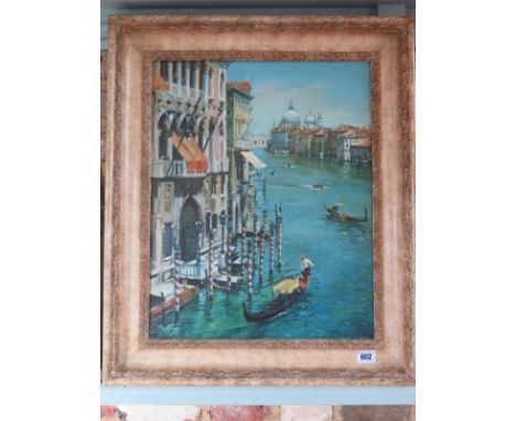 An oil on canvas - Canal Grande, Venice - dated 1959, M Davidson - 39cm x 49cm 