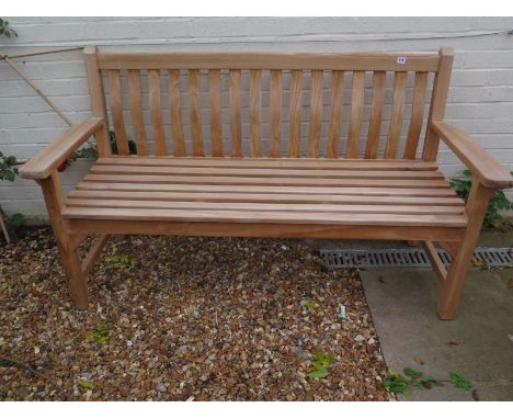 A Bramblecrest flat arm bench - Width 160cm