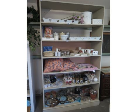 A painted M D F shop display shelves - 210cm x 120cm 