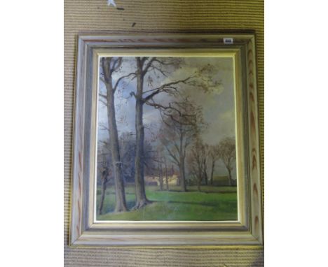 M. Hundson - 20th century oil on canvas - Autumn Trees - signed bottom right - 21.25" x 17.75"