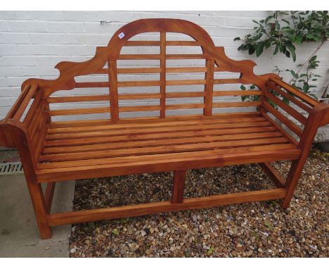 A Bramblecrest teak Lutchens bench 