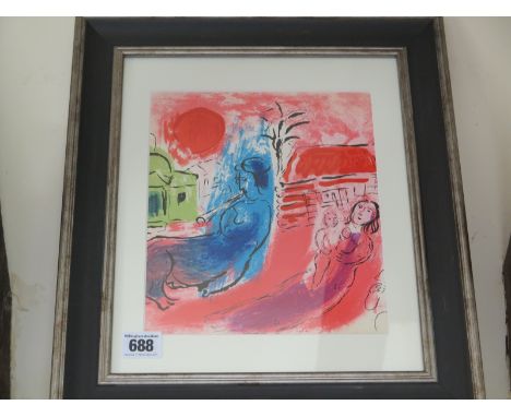 Marc Chagall original lithograph 1957 - Maternity with Centaur - printed by Mourlot - Image size 22.5cm x 20cm - Framed size 