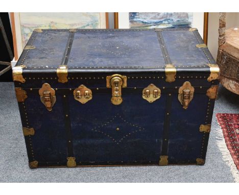 Large Blue Trunk, 92cm by 53cm by 58cm