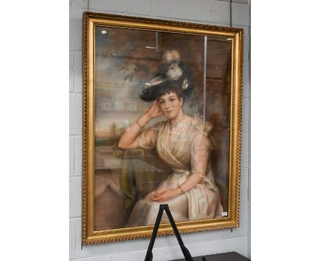 Mrs Agnew Hope (19th/20th Century)Portrait of Norah, Lady Dunleath (1861-1935)Signed, pastel, 110cm by 85cm