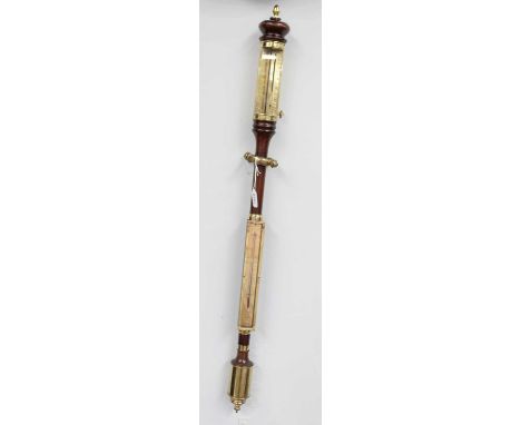 A Modern Ships Type Barometer, bearing a later inscription Burke &amp; Jones, 96cm high