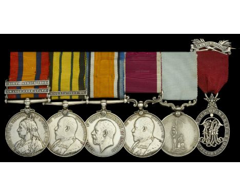 The unique campaign group of four awarded to Captain T. H. Buey, Royal Munster Fusiliers, who was Mentioned in Despatches for