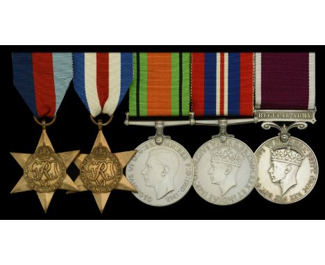 Five: Company Sergeant Major C. H. W. Smith, Somerset Light Infantry  1939-45 Star; France and Germany Star; Defence and War 