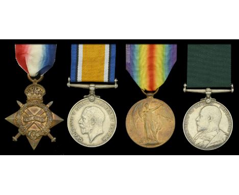 Four: Warrant Officer Class II N. Hickman, 15th (1st Salford Pals) Battalion, Lancashire Fusiliers  1914-15 Star (10132 Q.M. 