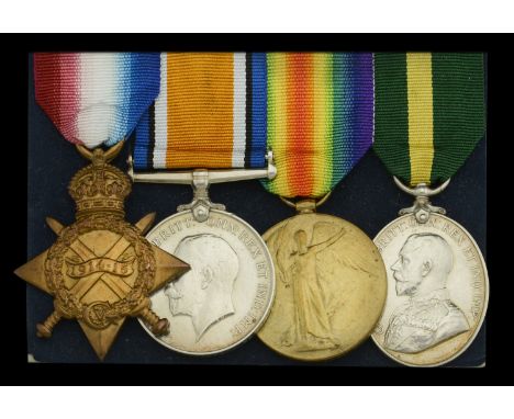 Four: Sergeant A. S. V. Harper, Somerset Light Infantry  1914-15 Star (123 Sjt. A. S. V. Harper. Som. L.I.); British War and 