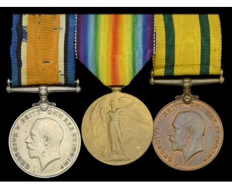 Three: Private E. J. Stewart, Somerset Light Infantry  British War and Victory Medals (240393 Pte. E. J. Stewart. Som. L.I.);
