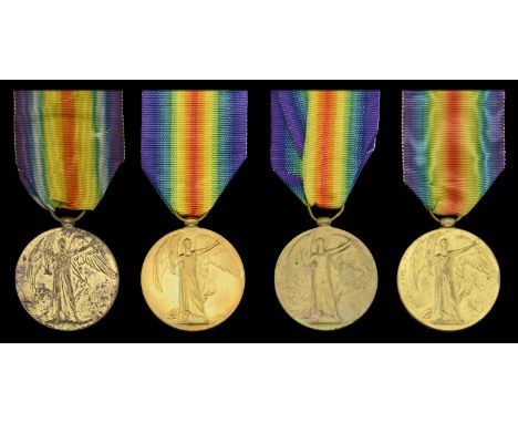 Bilingual Victory 1914-19 (4) (Pte. G. E. Bell 3rd S.A.I.; Pte. D. J. Fullard. 3rd S.A.I.; Cpl. J. Ross. 3rd S.A.I.; Pte. J. 