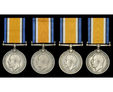British War Medal 1914-20 (4) (Pte. A. J. Amoore. 3rd S.A.I.; Pte. R. Blom. 3rd S.A.I.; Pte. W. A. Cassell. 3rd S.A.I.; C.S.M