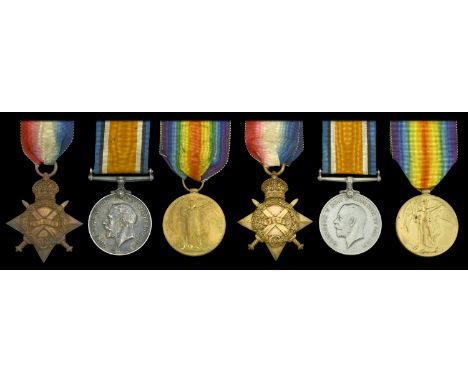 Three: Private T. Butterworth, Royal Welsh Fusiliers 1914-15 Star (23778 Pte. T. Butterworth. R.W. Fus:); British War and Vic