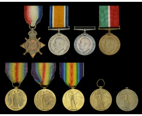 1914-15 Star (T4-083011. Dvr. T. T. White. A.S.C.); British War Medal 1914-20 (2) (Capt. H. H. B. Abbott.; S-15531 Pte. D. Be