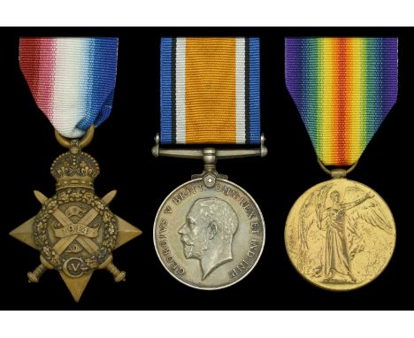 Three: Private J. Owen, Royal Lancaster Regiment  1914 Star (8449 Pte. J. Owen. R. Lanc: R.); British War and Victory Medals 