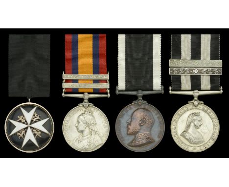 An Order of St. John group of four awarded to Orderly G. Taylor, Padiham Division, St. John Ambulance Brigade  The Order of S