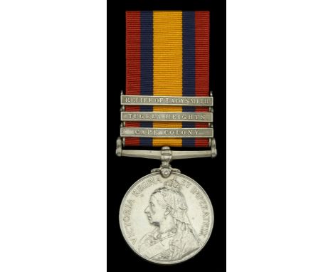 Queen’s South Africa 1899-1902, 3 clasps, Cape Colony, Tugela Heights, Relief of Ladysmith (2324 Sejt. J. Alford, Somerset: L