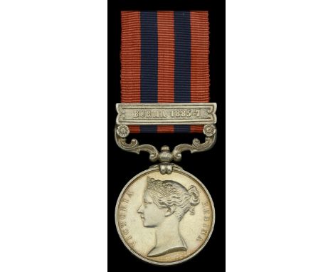 The India General Service Medal awarded to Pte. W. James, Somerset Light Infantry, who was killed in action during the Third 