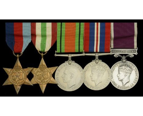 Five: Corporal E. A. Luckes, Somerset Light Infantry  1939-45 Star; Italy Star; Defence and War Medals 1939-45; Army L.S. & G