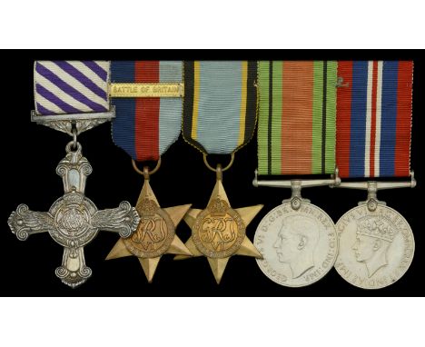 Copy Medals: A ‘copy’ D.F.C. group of five  Distinguished Flying Cross, G.VI.R. 2nd [sic] issue, reverse engraved on horizont