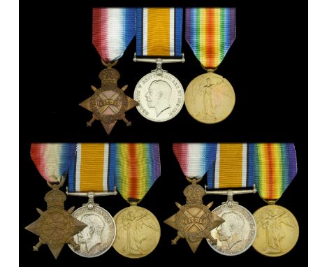 Three: Sergeant J. Bowden, Somerset Light Infantry 1914-15 Star (14692 Pte. J. Bowden. Som: L.I.); British War and Victory Me