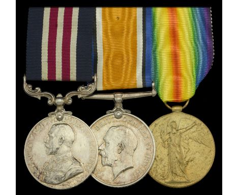 A Great War ‘Western Front’ M.M. group of three awarded to Private H. Mitchell, 8th Battalion, Somerset Light Infantry  Milit
