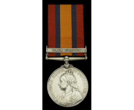 Queen’s South Africa 1899-1902, 1 clasp, Cape Colony (2480 Pte. J. Best. Somerset: Lt. Infy.) contact marks, edge bruises, na