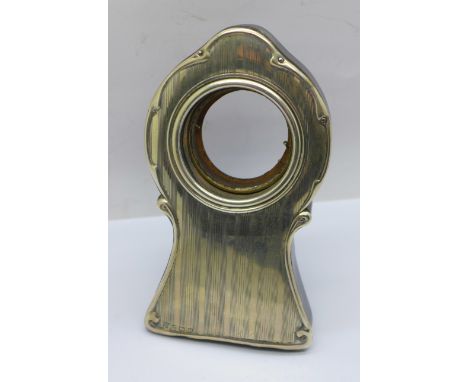 A silver mounted clock stand, height 134mm 
