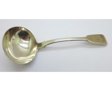 A George III silver ladle, Thomas Wilkes Barker, London 1809, 62g 