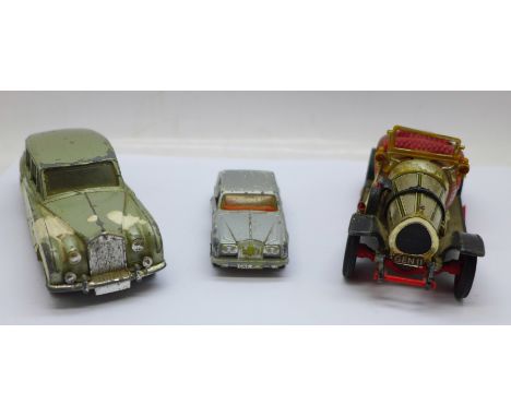 A Corgi Toys Chitty Chitty Bang Bang and two other die-cast model vehicles 