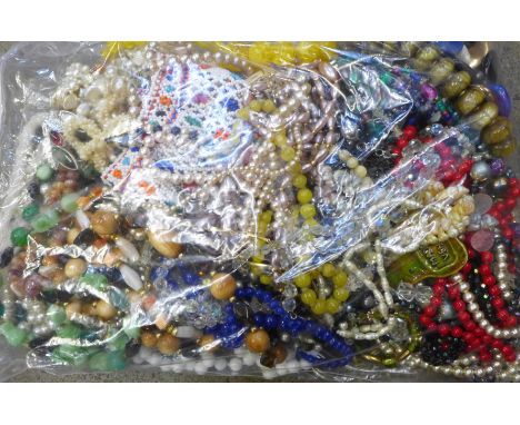 Sixty vintage and modern necklaces 