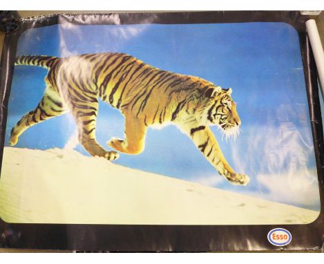 Three vintage Esso Tiger advertising posters 