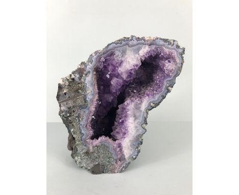 Geological, Crystal , Fossil interest, Madagascan Amethyst crystal cathedral approximately 25cm high, formally in the collect