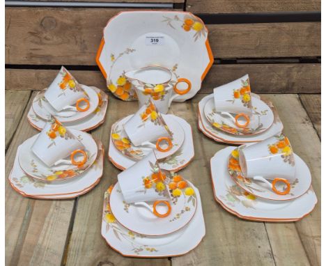 1930s Shelley Art Deco pattern tea service 