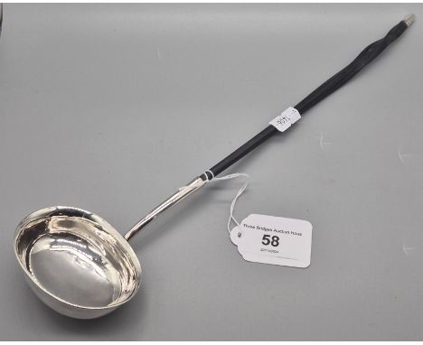 Georgian Edinburgh Silver and whalebone handle ladle. Dated 1821. Produced By Robert Key. [33.5cm length] 